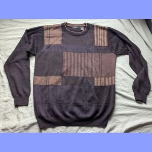 Patchwork Grandpa Sweater - Medium